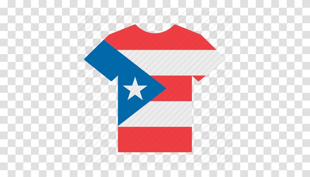 Country Flag Jersey Puerto Rican Puerto R Shirt T Shirt Icon, Star Symbol, Sleeve Transparent Png