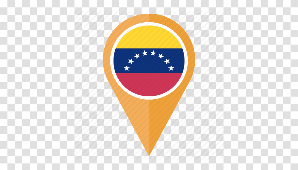 Country Flag Location Nation Navigation Pin Venezuela Icon, Cone, Plectrum, Triangle, Heart Transparent Png