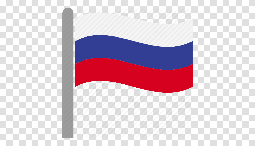 Country Flag Pole Rus Russia Russian Waving Icon, Label, Apparel Transparent Png