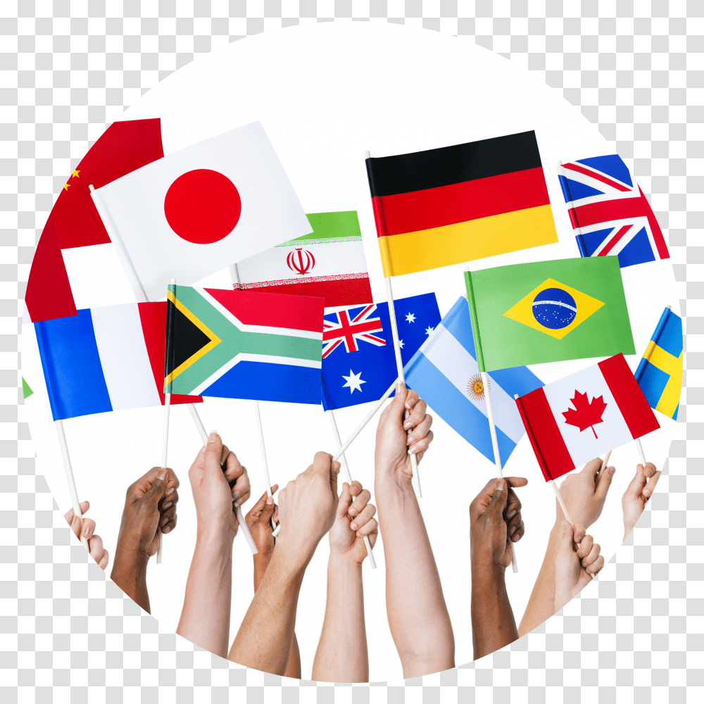 Country Flags In Hand, Person, Advertisement, Poster Transparent Png