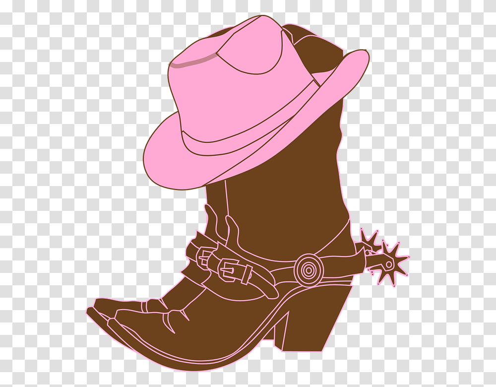 Country Girl Cowgirl Boots Clipart, Apparel, Footwear, Baseball Cap Transparent Png