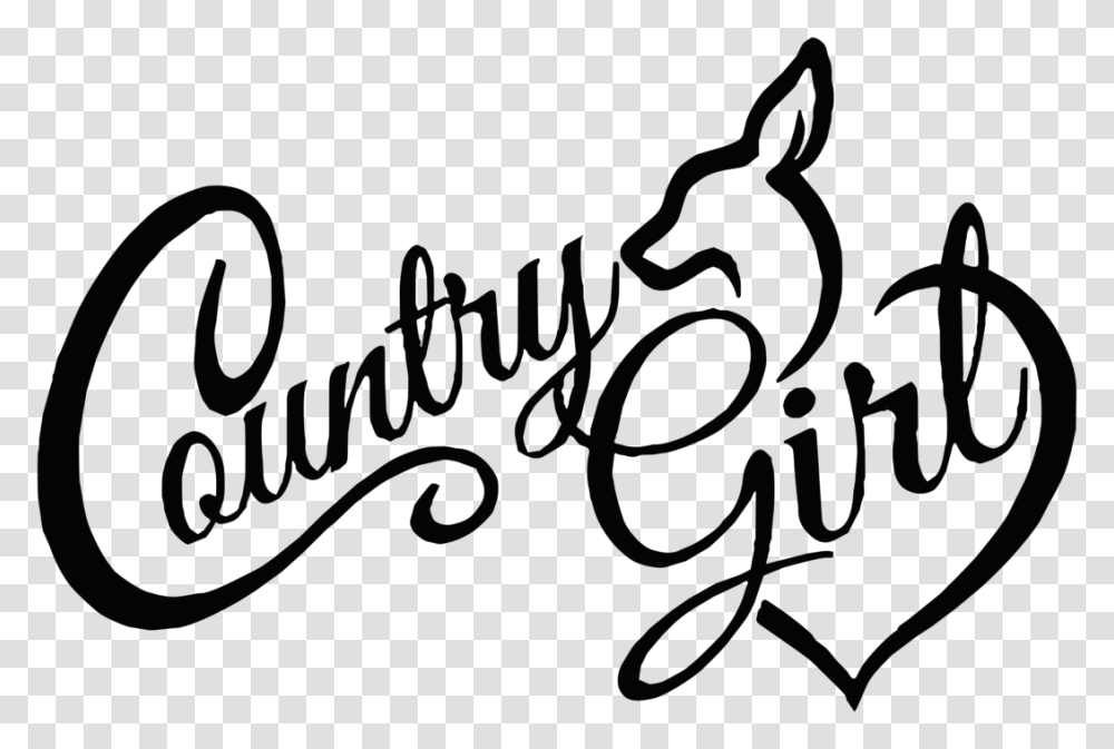 Country Girl Deer Logo Download Country Girl Clipart, Alphabet, Handwriting, Calligraphy Transparent Png