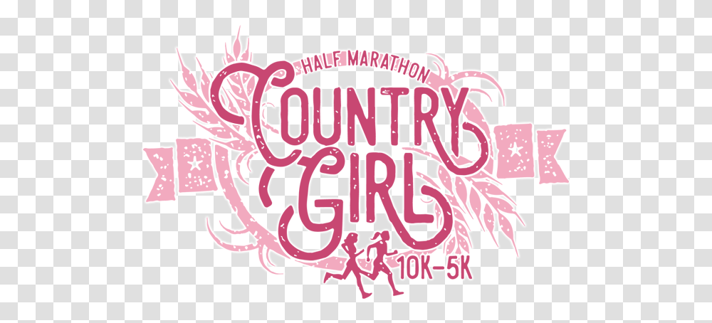 Country Girl Half Marathon 10k 5k Calligraphy, Label, Alphabet, Word Transparent Png