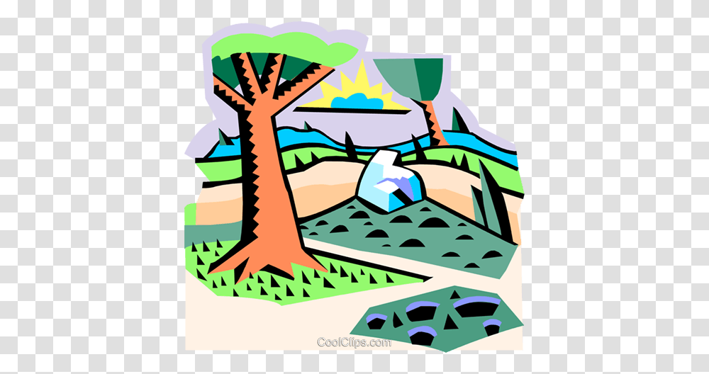 Country Landscape Royalty Free Vector Clip Art Illustration, Outdoors, Poster, Nature, Drawing Transparent Png