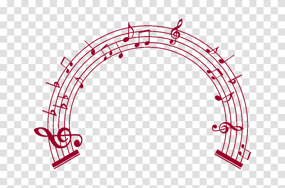 Country Music Notes Clipart, White Board, Bow, Arch Transparent Png