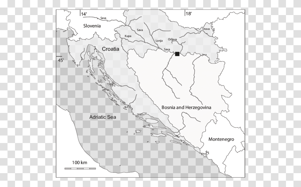 Country Picture Of Croatia, Map, Diagram, Plot, Atlas Transparent Png