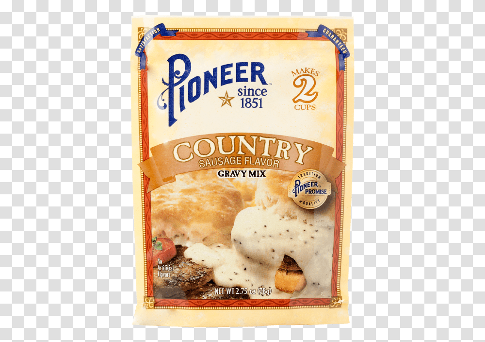 Country Sausage Flavor Gravy Mix Pioneer Packaging Pioneer Country Gravy, Bread, Food, Plant, Sweets Transparent Png