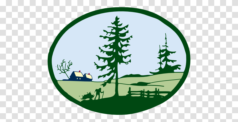 Country Scene Clip Art, Tree, Plant, Pine, Conifer Transparent Png