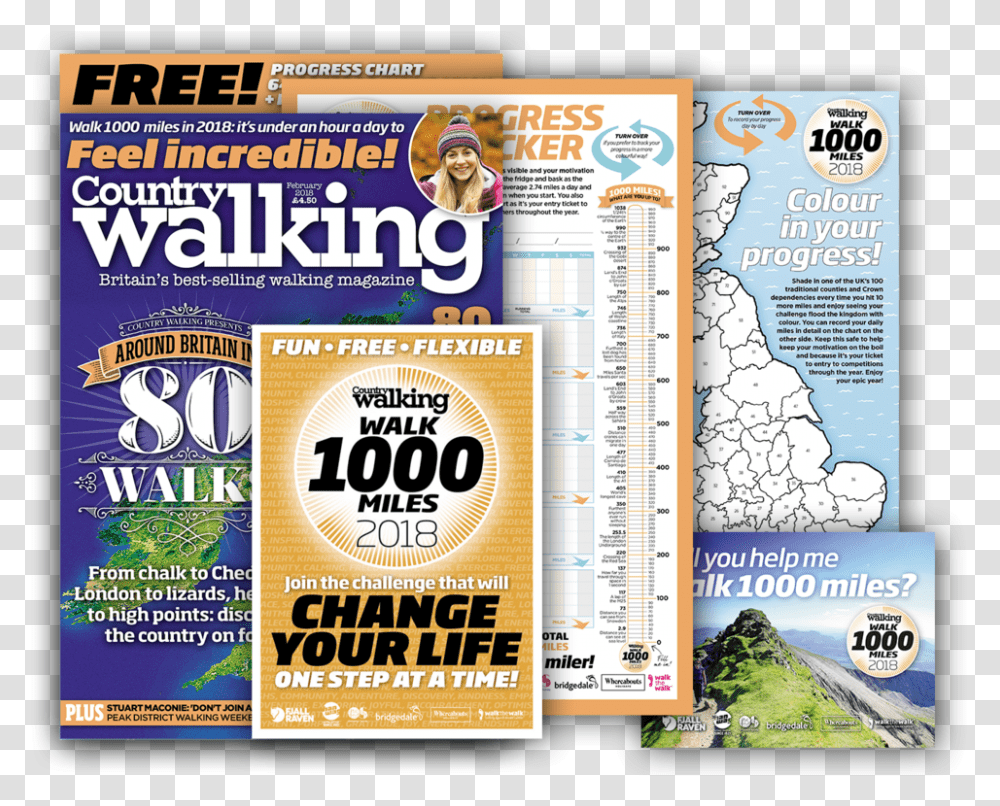 Country Walking Magazine, Poster, Advertisement, Flyer, Paper Transparent Png