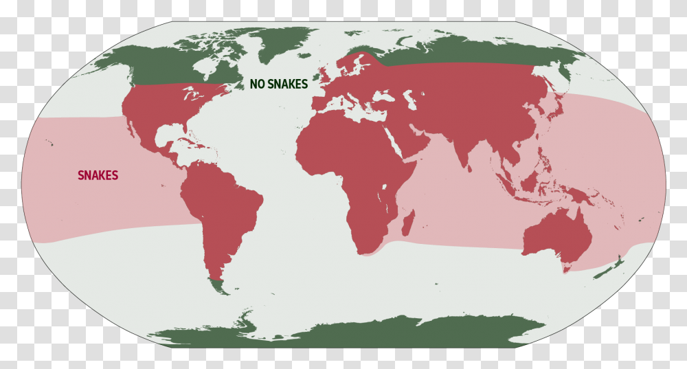 where do snakes live map