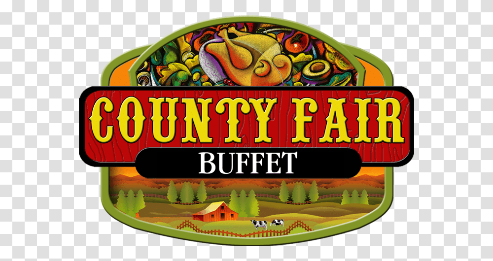 County Fair Buffet Logo Label, Circus, Leisure Activities, Meal, Food Transparent Png