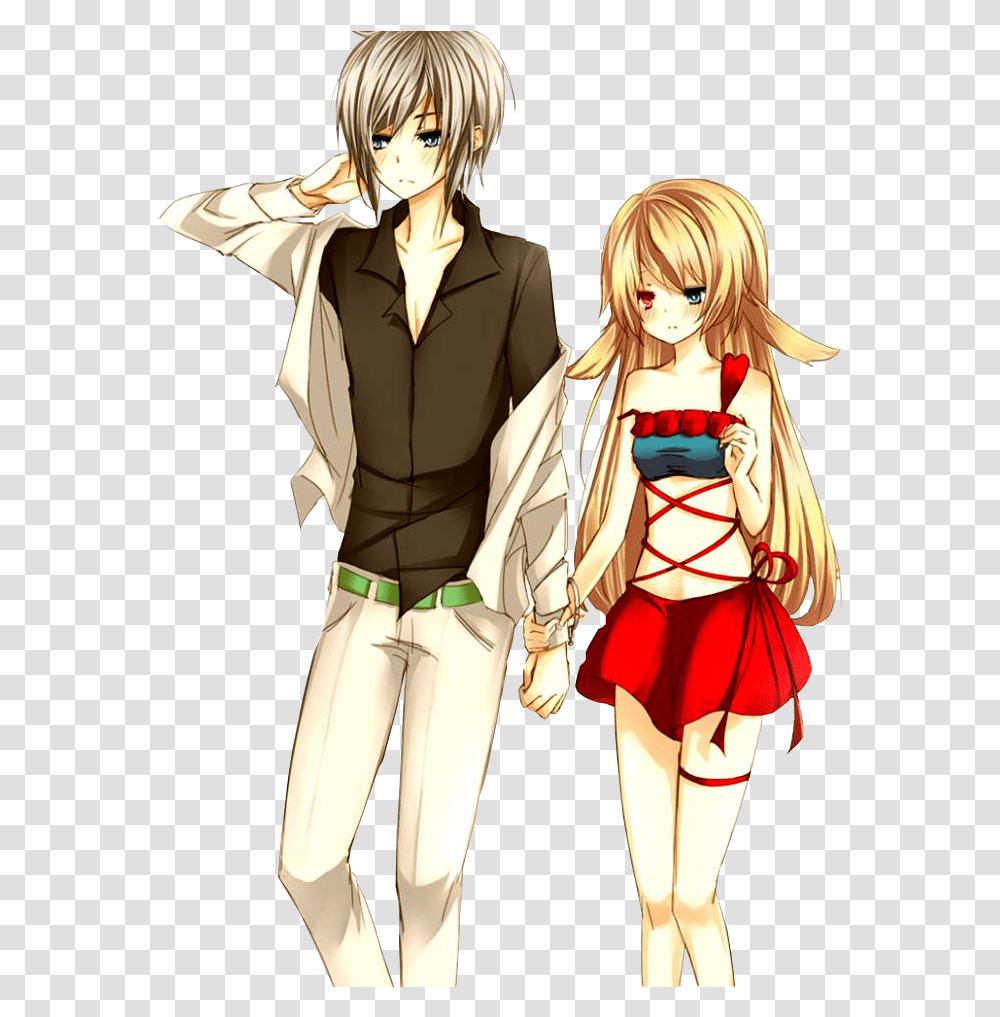 Couple Anime Anime Couple Holding Hands, Manga, Comics, Book, Person Transparent Png