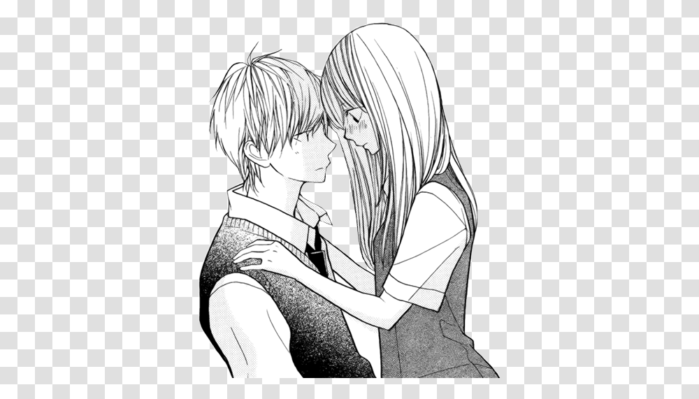 Couple Anime Manga Cute Animecouple Freetoedit Anime Couple Manga, Comics, Book, Person, Human Transparent Png