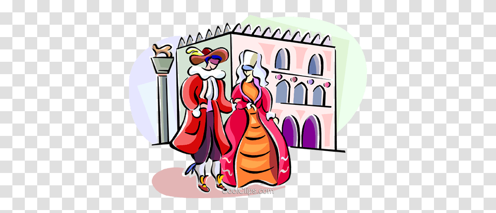 Couple Attending An Italian Festival Royalty Free Vector Clip Art, Leisure Activities, Performer, Dance Pose, Bullfighter Transparent Png