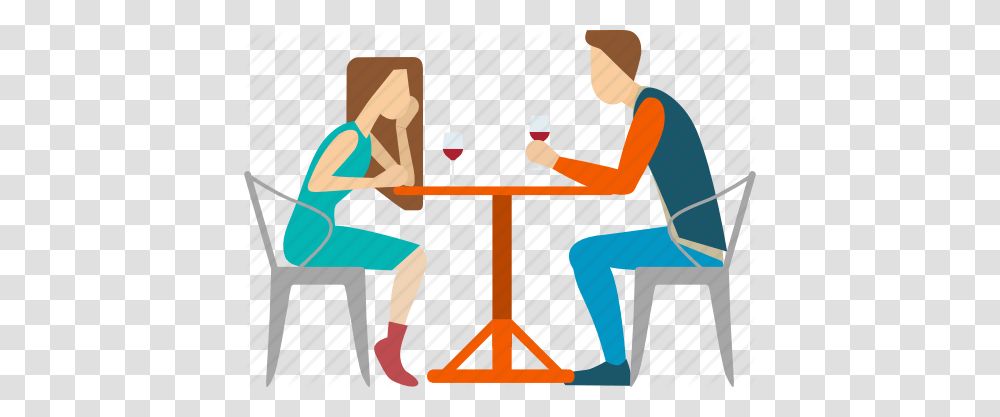 Couple Date Dinner Dinning Lover Romantic Wine Icon, Person, Transportation, Vehicle, Bicycle Transparent Png
