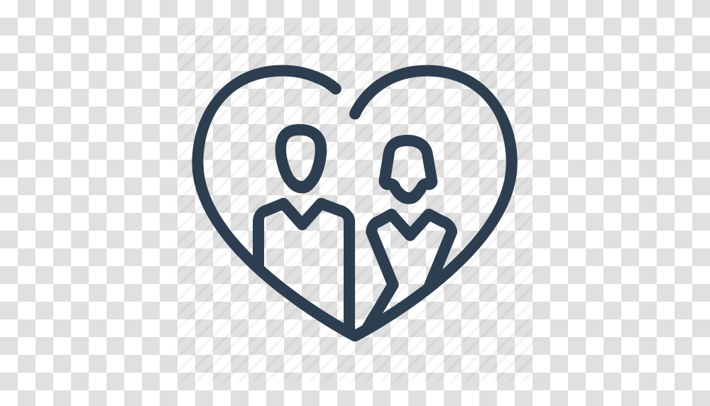Couple Family Heart Love Marriage Relations Wedding Icon, Logo, Trademark Transparent Png