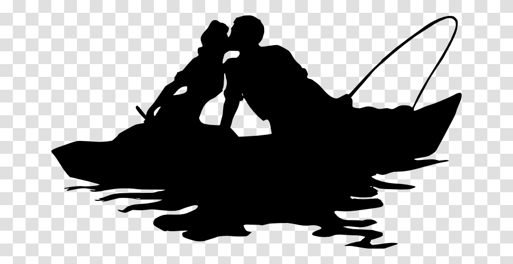 Couple Fishing Silhouette, Person, Human, Stencil, Ninja Transparent Png