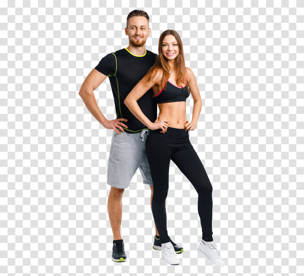 Couple Fitness, Person, Pants, Female Transparent Png