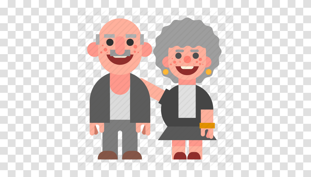 Couple Grandma Grandpa Grandparents Laughing Smiling White Icon, Hand, Crowd, Face Transparent Png