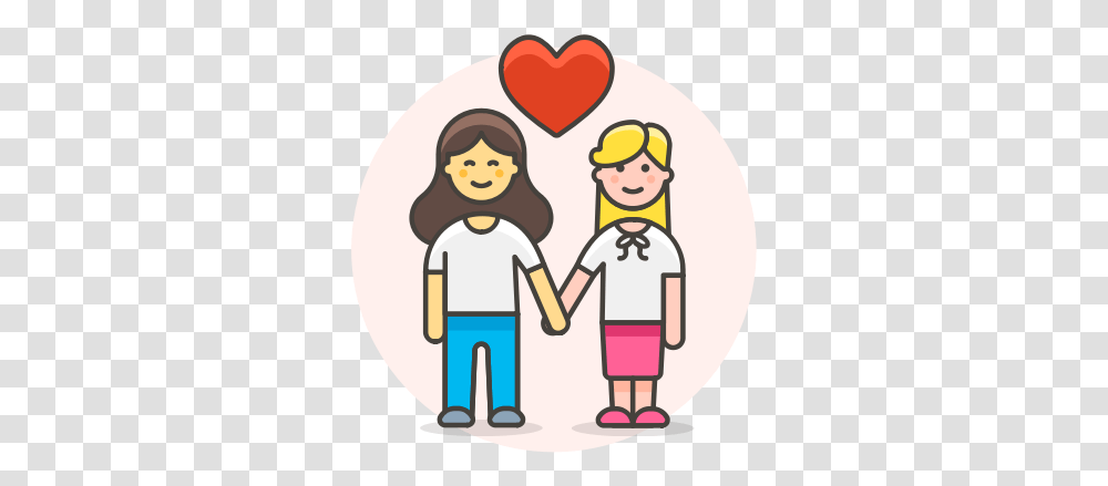 Couple Hands Hold Lesbian Love Icon Lesbian Couple Cartoon, Holding Hands Transparent Png