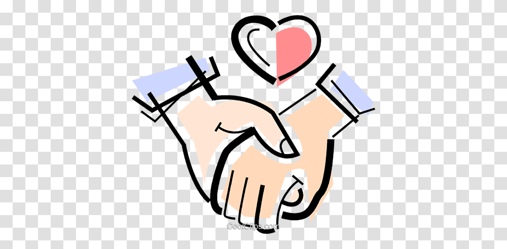 Couple Holding Hands Royalty Free Vector Clip Art Illustration, Handshake, Cross, Fist Transparent Png