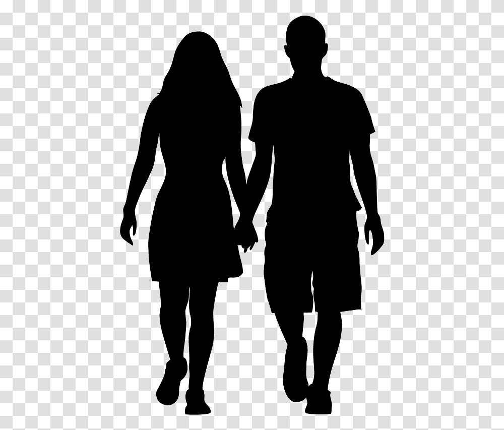 Couple Holding Hands Silhouette, Gray, World Of Warcraft Transparent Png