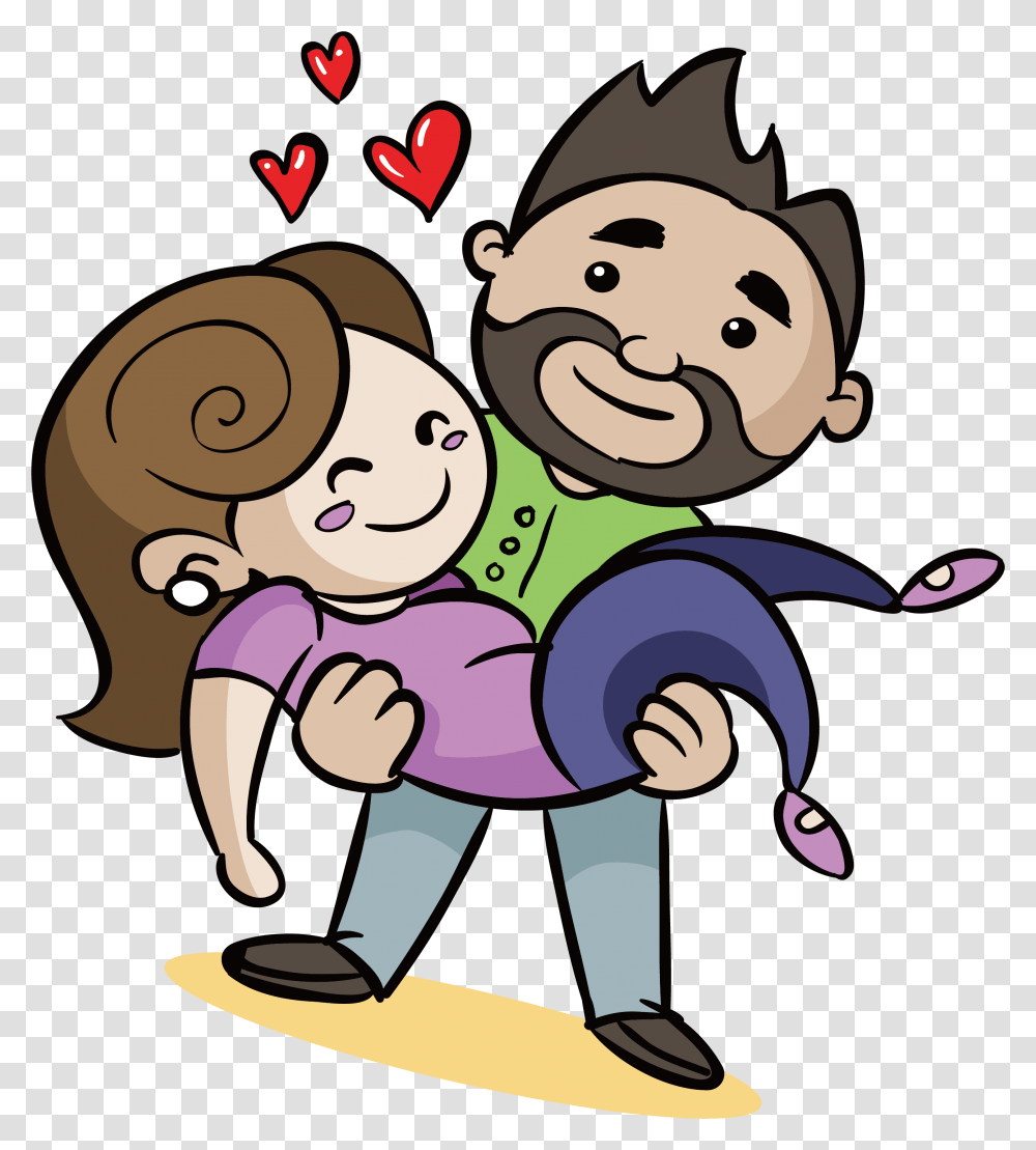 Couple Icon Sweet Princess Embrace Transprent Couple In Bed Cartoon, Elf, Doodle, Drawing Transparent Png