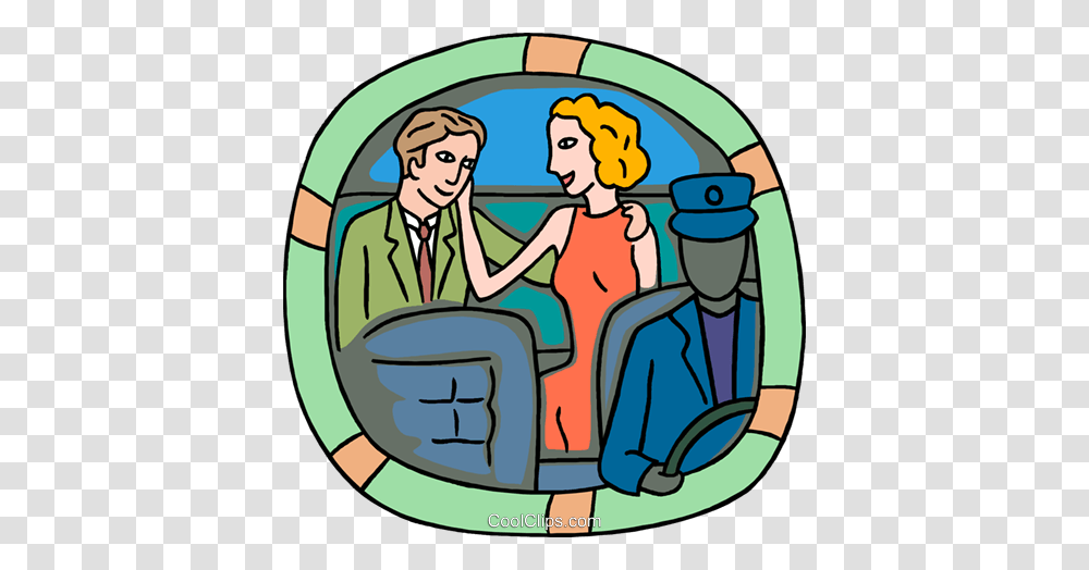 Couple In Backseat Of Limo Royalty Free Vector Clip Art, Washing, Drawing, Female, Doodle Transparent Png