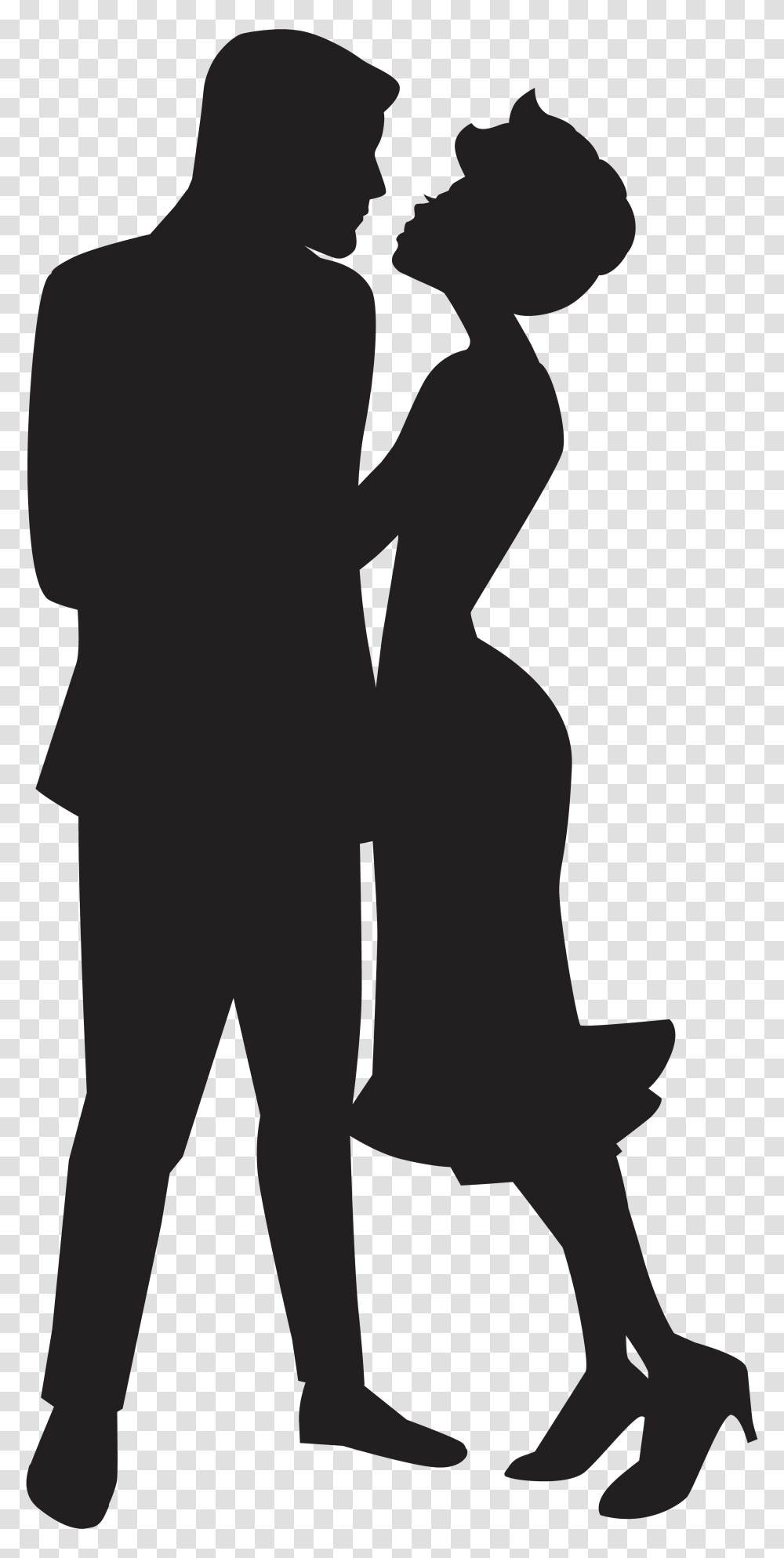 Couple In Love Silhouette Clip, Screen, Electronics, Monitor Transparent Png