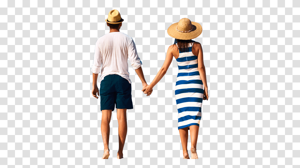 Couple In The Beach, Person, Shorts, Hat Transparent Png
