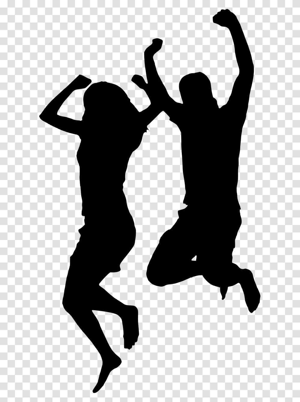 Couple Jumping Silhouette, Gray, World Of Warcraft Transparent Png