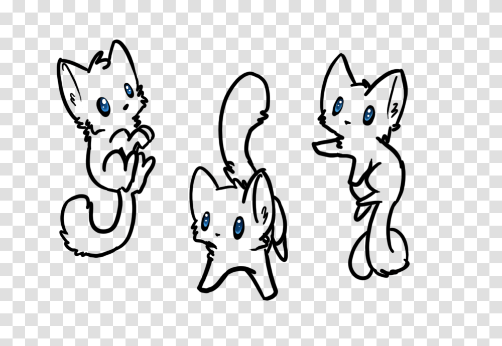 Couple Lineart Base Kitty Anime Pictures, Pac Man Transparent Png
