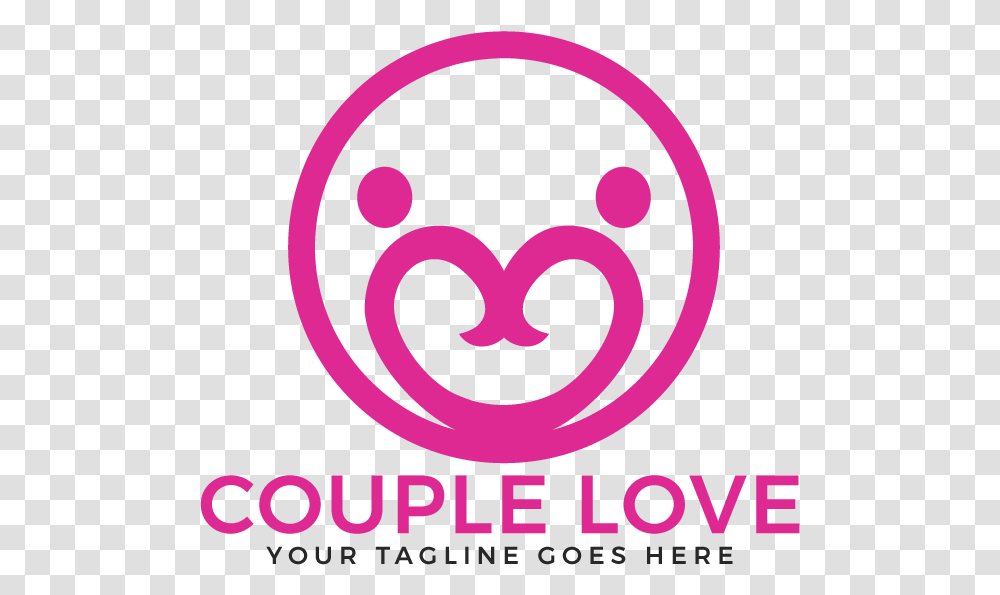 Couple Love Vector Logo Design Circle, Poster, Advertisement Transparent Png