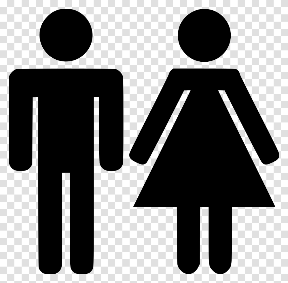 Couple Men Women Icon Black, Sign, Road Sign, Stopsign Transparent Png
