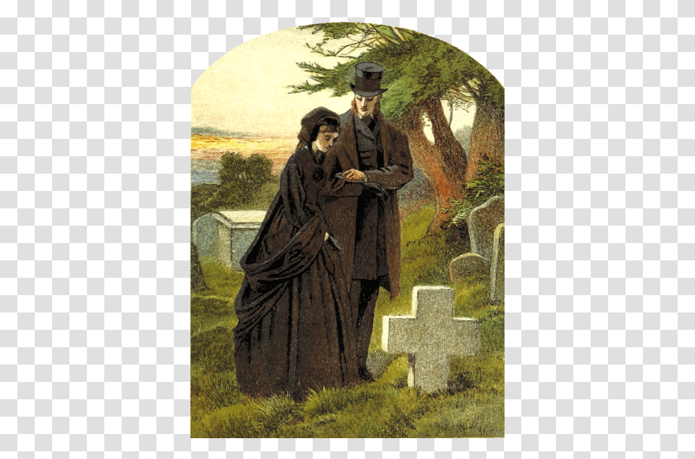 Couple On Graveyard Cemetery, Apparel, Person, Human Transparent Png