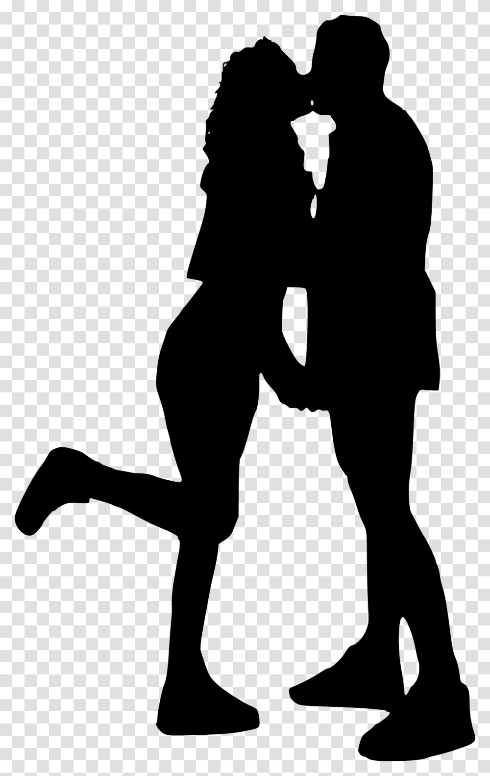 Couple Silhouette Free, Stencil, Person, Human Transparent Png