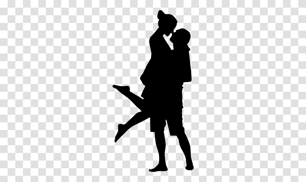 Couple Silhouette Love Romance Together Man Couple On The Beach, Gray, World Of Warcraft Transparent Png