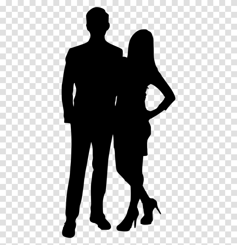 Couple Silhouette, Person, Sleeve, Overcoat Transparent Png