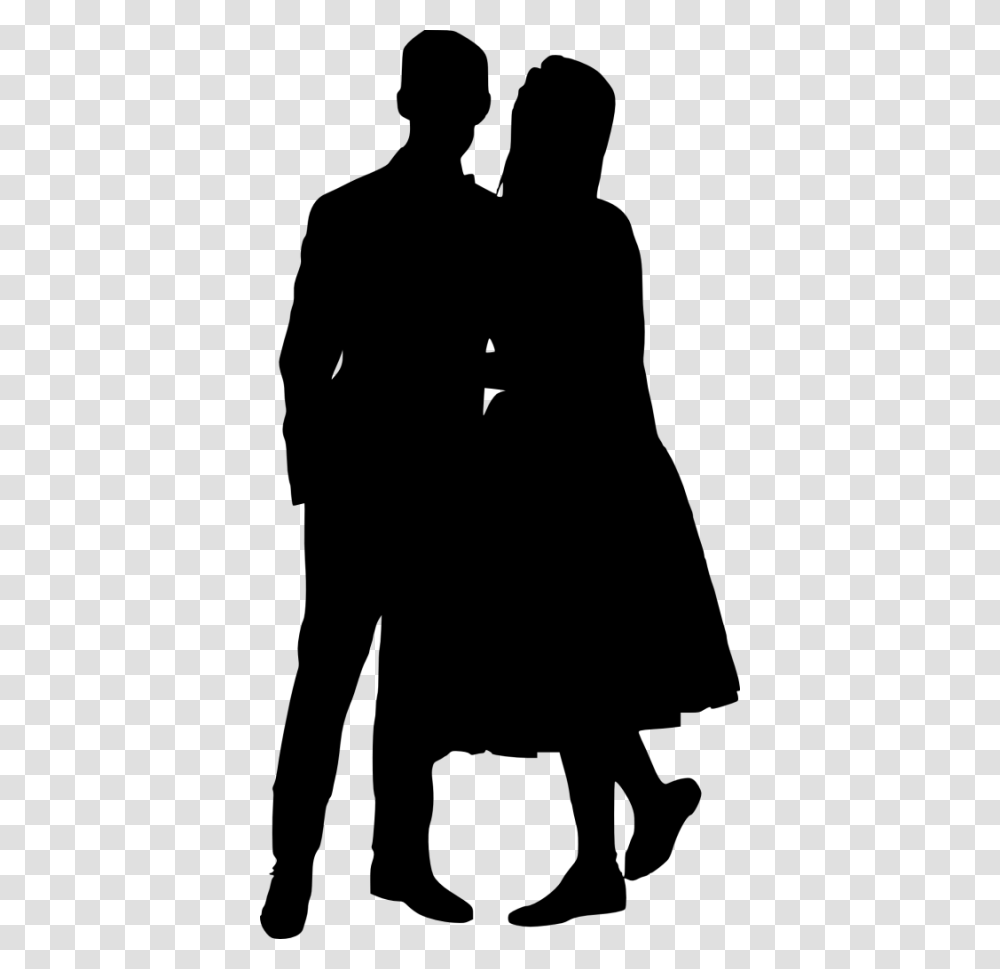 Couple Silhouette, Person, Human, Apparel Transparent Png