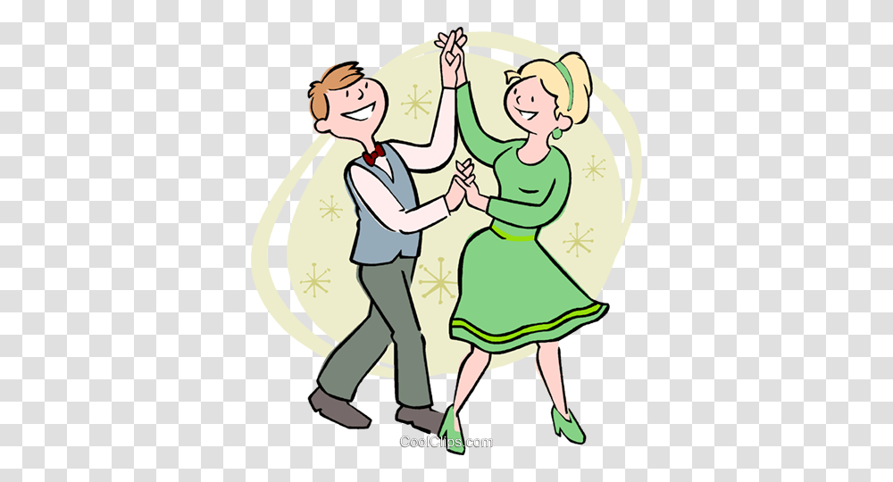 Couple Square Dancing Royalty Free Vector Clip Art Illustration, Person, Hand, People, Leisure Activities Transparent Png
