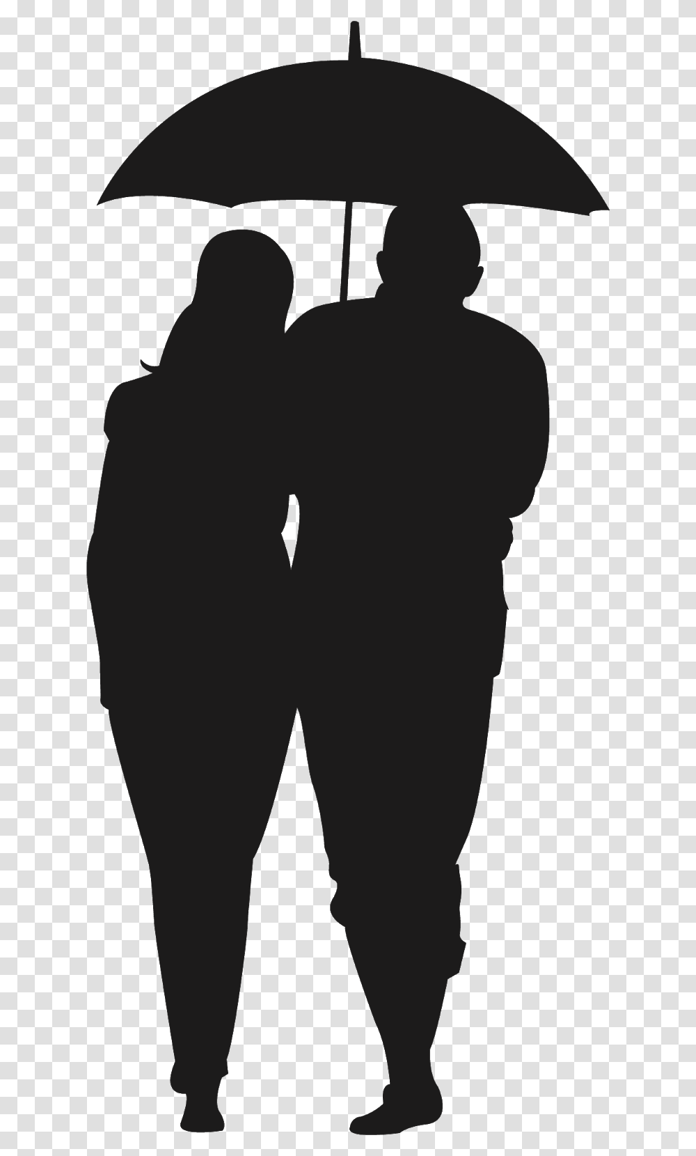 Couple Walking Couple Walking In Rain Silhouette, Person, Stencil, Hand Transparent Png