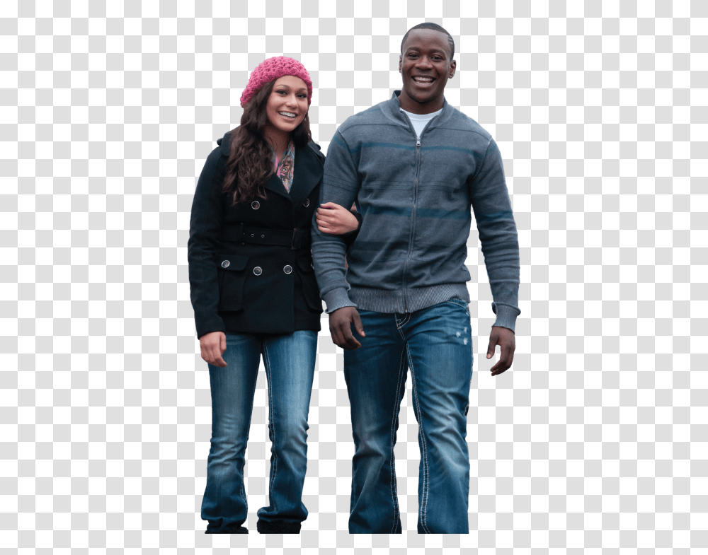 Couple Walking People Walking Forward, Clothing, Pants, Person, Jeans Transparent Png