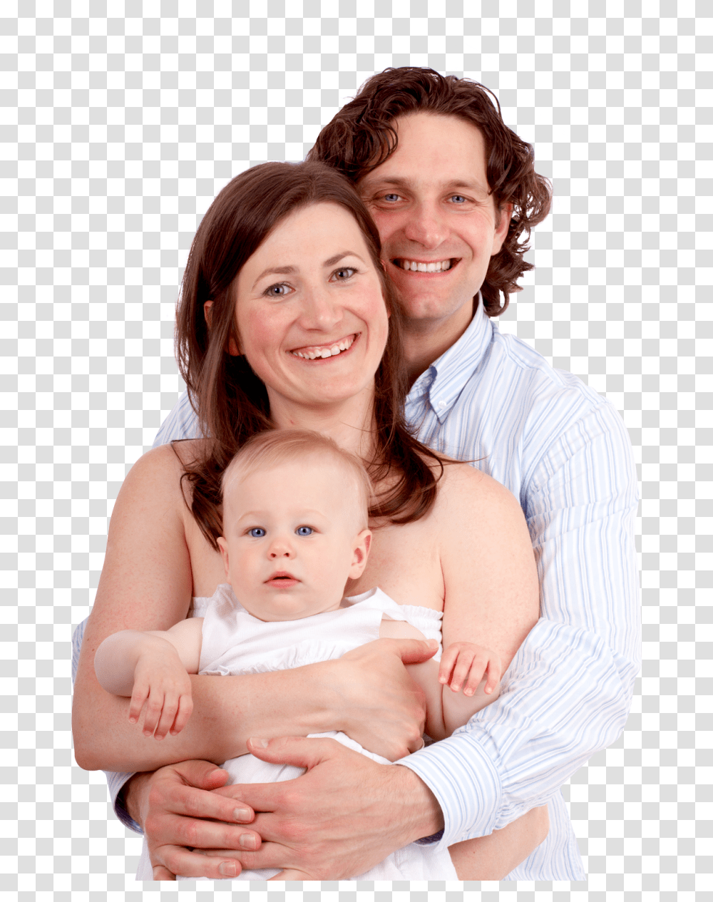 Couple With Baby Image, Person, Face, Newborn, Smile Transparent Png