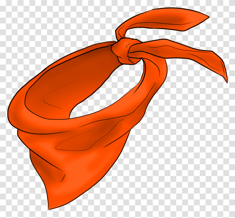 Оранжевый платок на шею