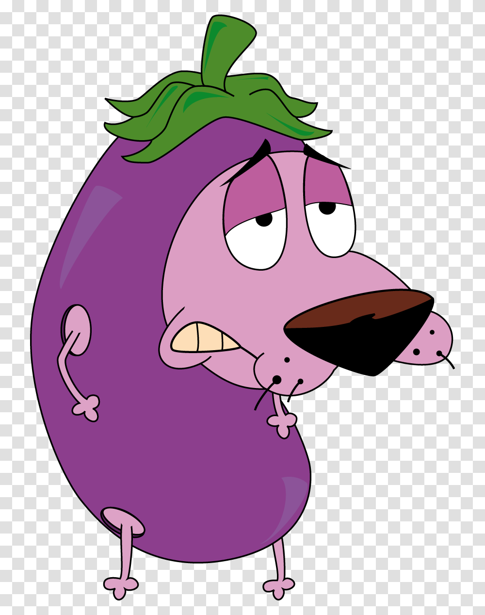 Courage Eggplant By Gth089 D4h0csw Courage The Dog Eggplant, Food, Angry Birds Transparent Png