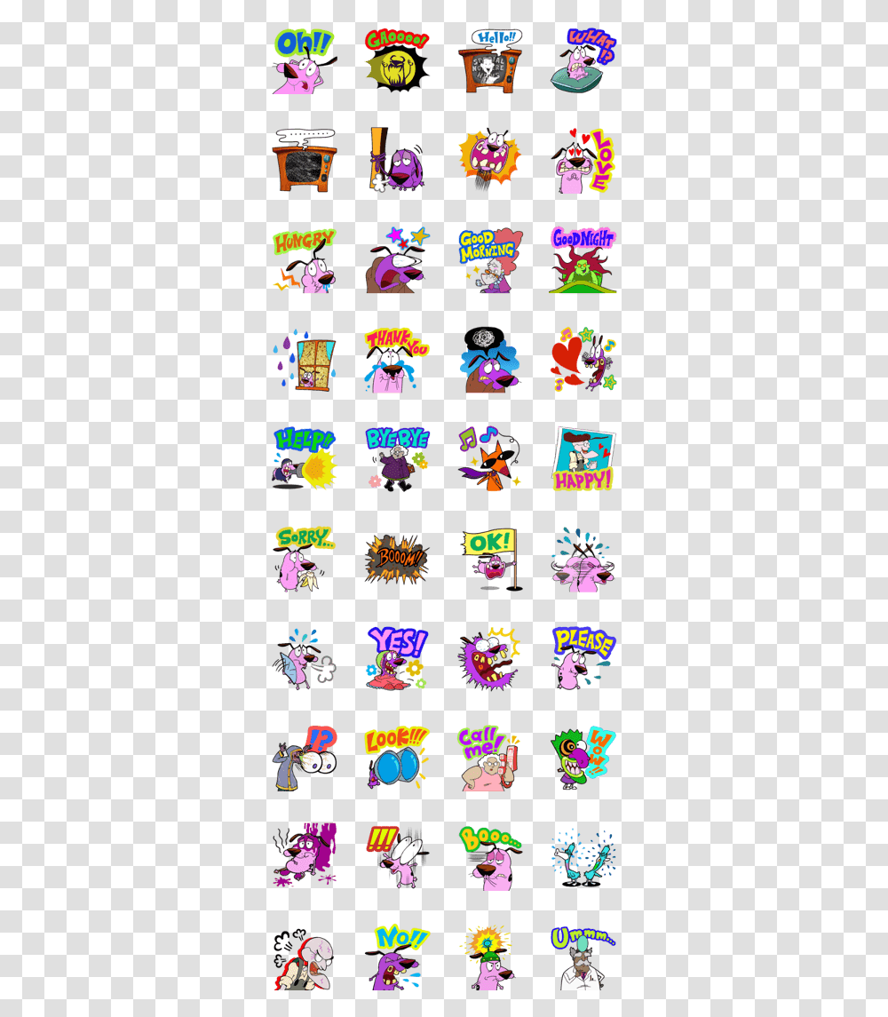 Courage The Cowardly Dog Courage The Cowardly Dog Line Sticker, Person Transparent Png
