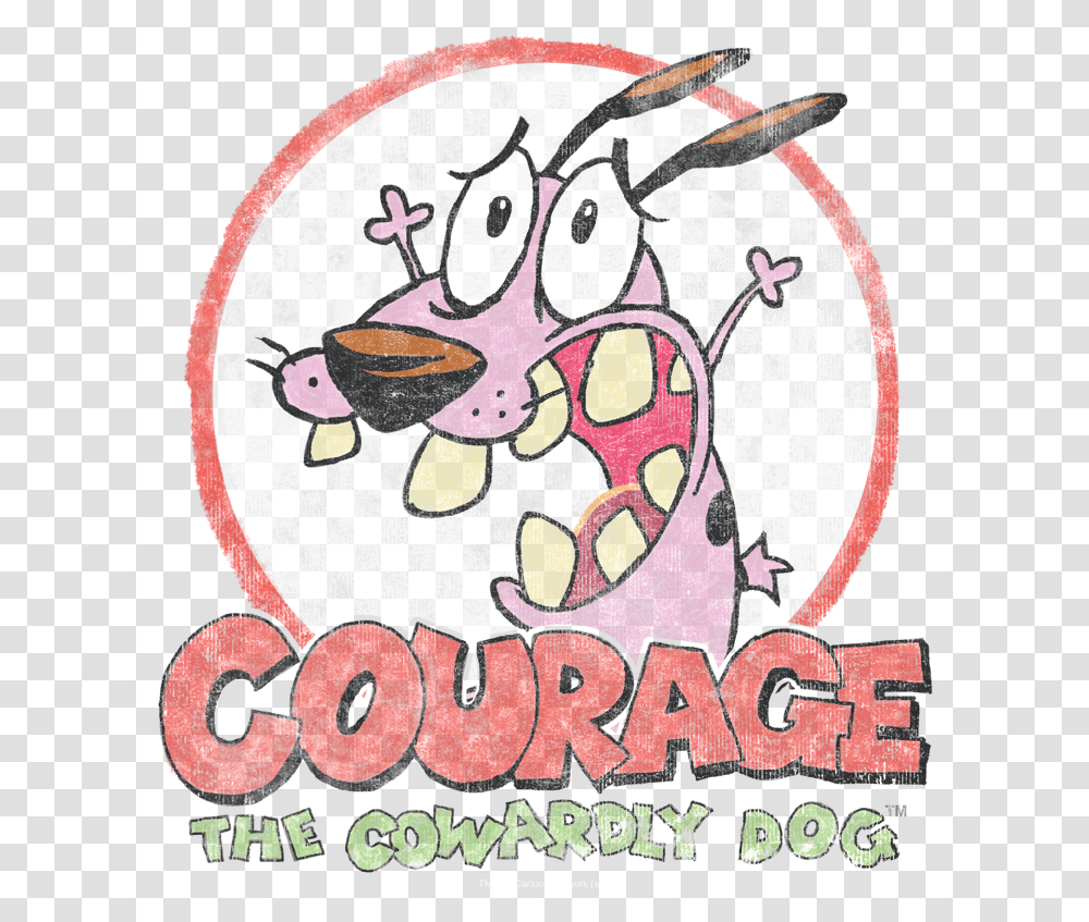 Courage The Cowardly Dog Vintage Courage Juniors T Shirt Courage The Cowardly Dog, Poster, Label, Logo Transparent Png