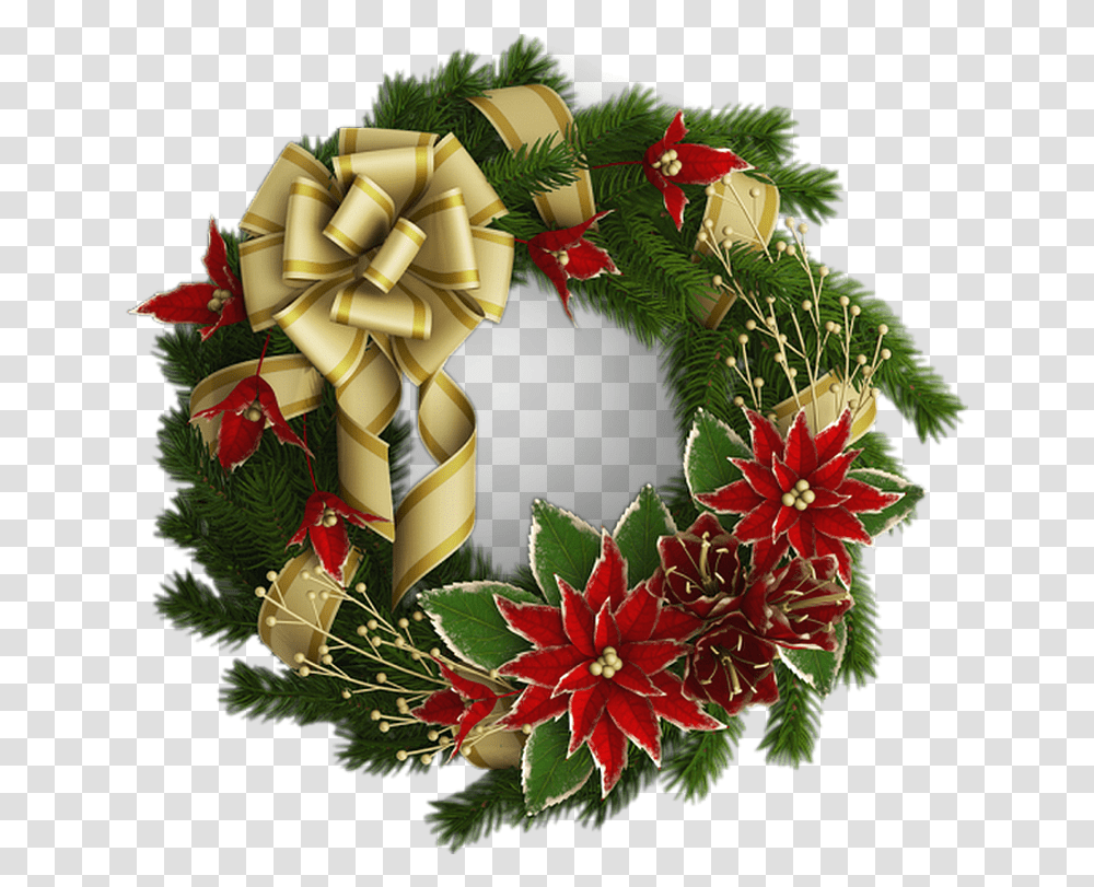 Couronne De Nol Tube Christmas Wreath Christmas Day Transparent Png
