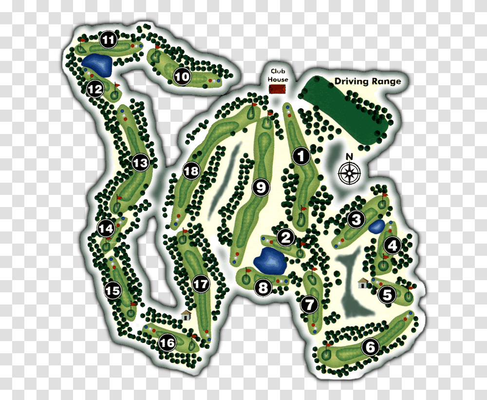 Course Overview Pinetop Country Club Golf Course Map, Plant, Diagram, Vegetation, Purse Transparent Png