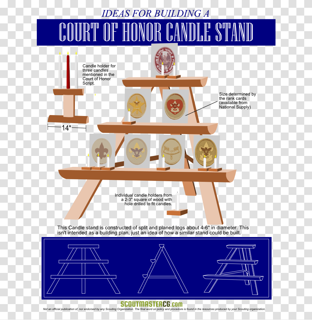 Court Of Honor Candle Stand Boy Scout Court Of Honor Ideas, Lighting, Shelf, Logo Transparent Png